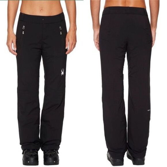 Spyder Womens Winner Athletic Fit Ski Winter Pants Black Size 6 - Picture 1 of 16